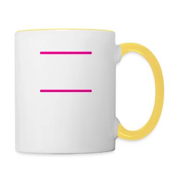 die frau meines Mannes ist der Wahnsinn! - Tasse zweifarbig - Weiß/Gelb - Rechts