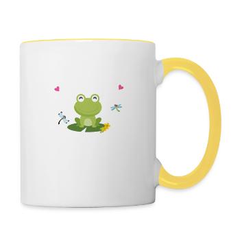 Frog - Contrasting Mug - white/yellow - Right
