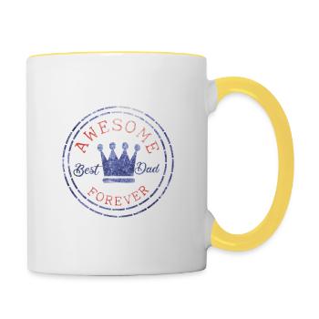Best Dad Forever Father's Day Dad Gift LIebling - Contrasting Mug - white/yellow - Right