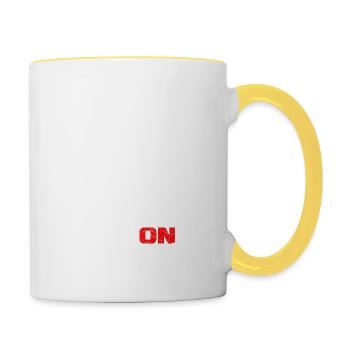 Cyclists Cyclists for cyclists - Contrasting Mug - white/yellow - Right