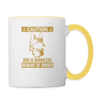 German Shepherd - Contrasting Mug - white/yellow - Right