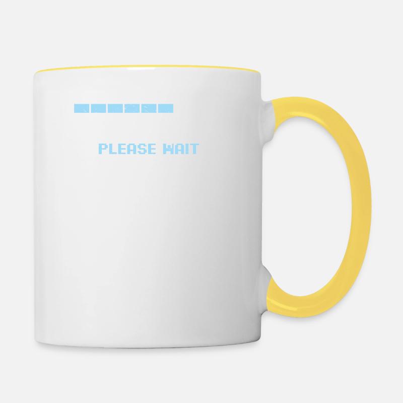 Player 3 Loading Announceme de grossesse drôle de jeu - Mug contrasté - blanc/jaune