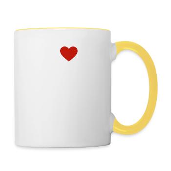 BDSM Bondage Esclave Sous master - Mug contrasté - blanc/jaune - Droite