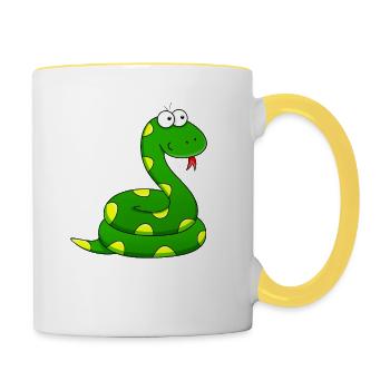 Snake - Contrasting Mug - white/yellow - Right
