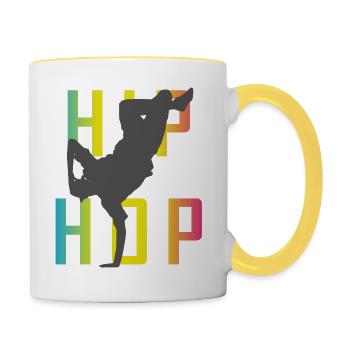 Hip Hop Dance - Contrasting Mug - white/yellow - Right