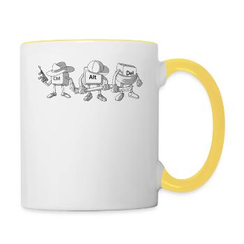 Développeur logiciel Développeur logiciel Web Develo - Mug contrasté - blanc/jaune - Droite