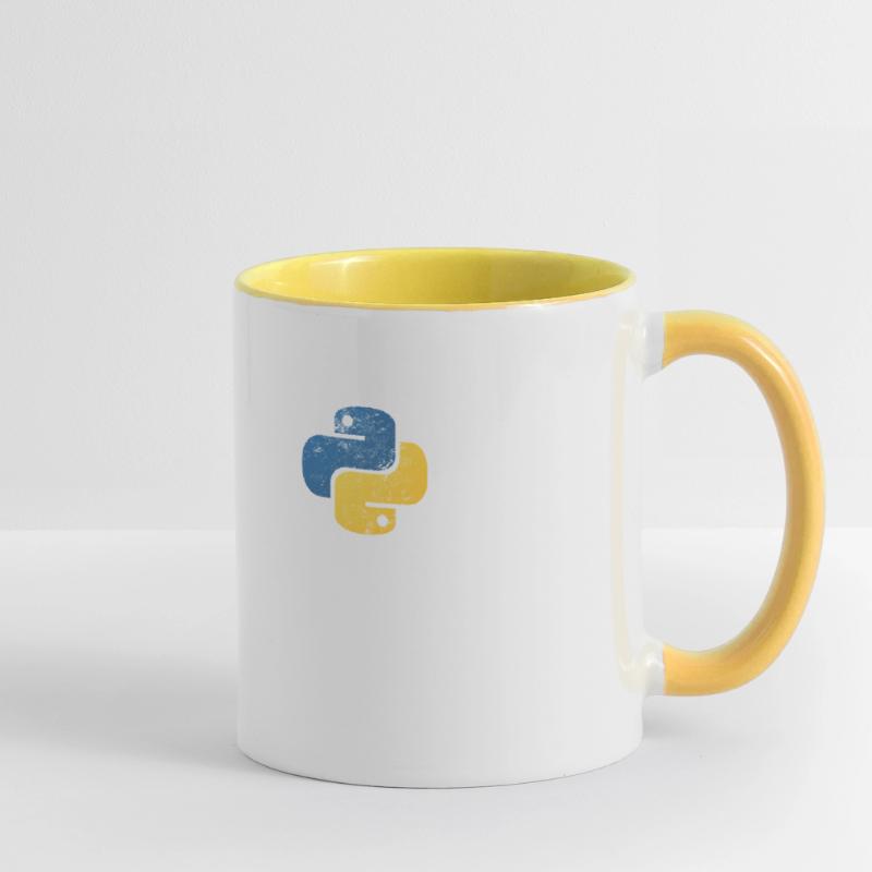 Programmation drôle de programmeur Python en détresse Mug contrasté
