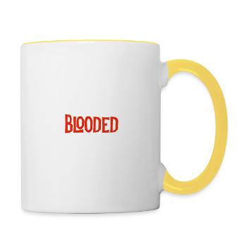Chemise de développeur - Code Blooded - Coding Coder - Mug contrasté - blanc/jaune - Droite