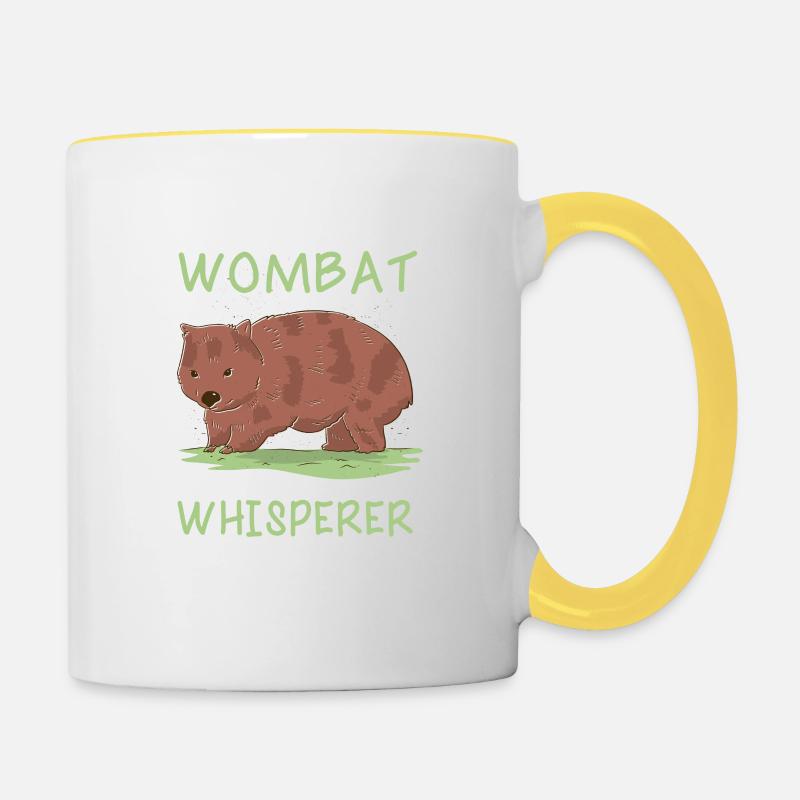Wombat - Tasse zweifarbig - Weiß/Gelb