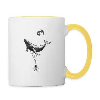Zero Gravity Sea - Contrasting Mug - white/yellow - Right
