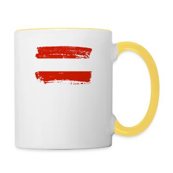 Autriche - Mug contrasté - blanc/jaune - Droite