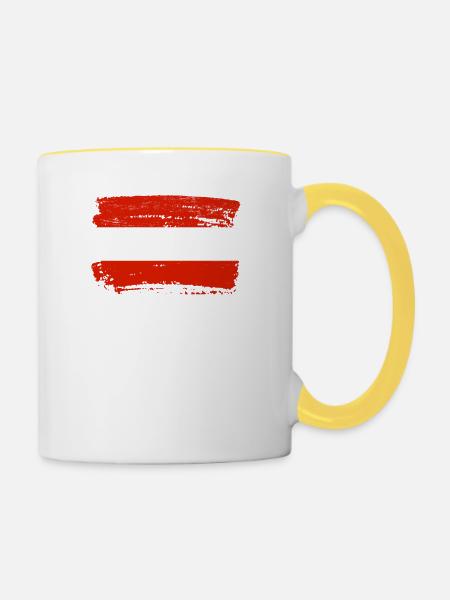 Austria - Contrasting Mug - white/yellow