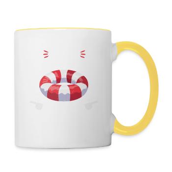 Bademeister Ich Hab Das Sagen - Tasse zweifarbig - Weiß/Gelb - Rechts