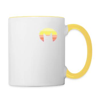 Nein Keine Kinder Die Katze Ist Allergisch Katzen - Tasse zweifarbig - Weiß/Gelb - Rechts