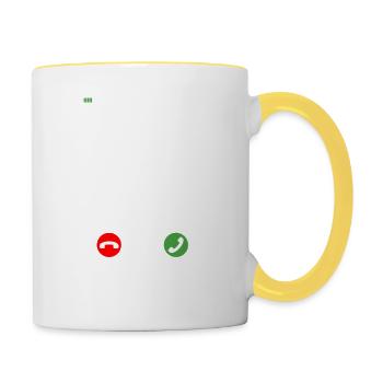 My bike is calling - Contrasting Mug - white/yellow - Right