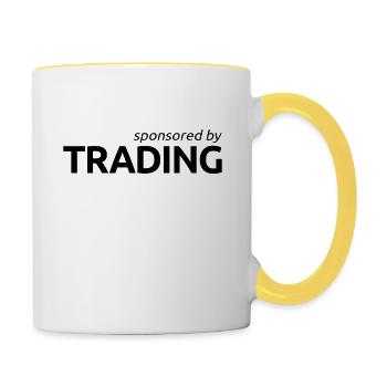 Sponsored by trading Aktien Börse Investor trader - Tasse zweifarbig - Weiß/Gelb - Rechts