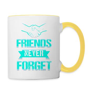 Best friends best friends - Contrasting Mug - white/yellow - Right
