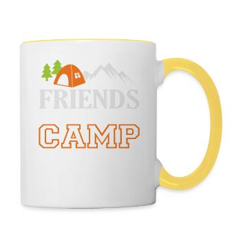 Friends That Camp Together Last Forever - Mug contrasté - blanc/jaune - Droite