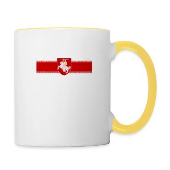 Biélorussie libre Biélorussie gratuite - Mug contrasté - blanc/jaune - Droite