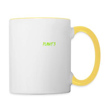 Eat Plants Do Yoga Read More Books - Contrasting Mug - white/yellow - Right