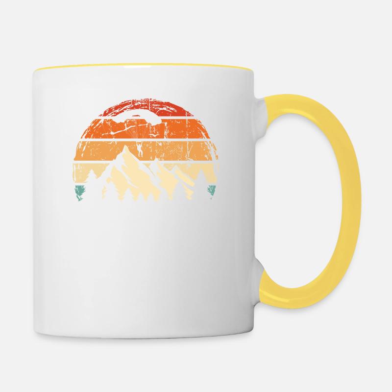 Parapente par - Mug contrasté - blanc/jaune