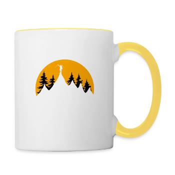 I hate people tshirt I hate people - Contrasting Mug - white/yellow - Right