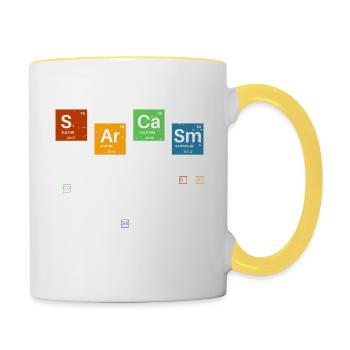 I Only Use Sarcasm Periodically - Contrasting Mug - white/yellow - Right