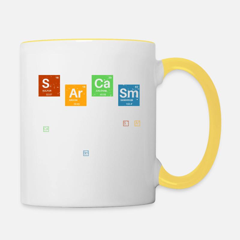 I Only Use Sarcasm Periodically - Mug contrasté - blanc/jaune