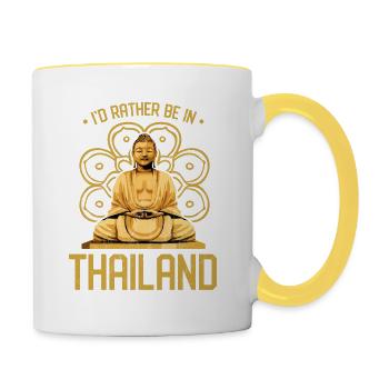 Thailand - Tasse zweifarbig - Weiß/Gelb - Rechts