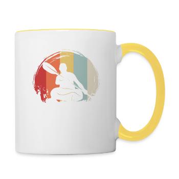 Vintage Kayaking - Contrasting Mug - white/yellow - Right