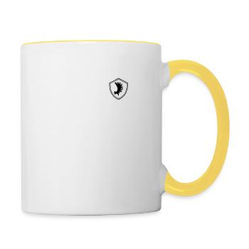 Stolzes Ostpreußen Preußen Elchschaufel Geschenk - Tasse zweifarbig - Weiß/Gelb - Rechts