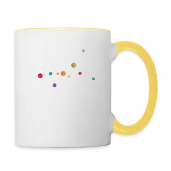 Space Astronomy Milky Way Gift Idea - Contrasting Mug - white/yellow - Right