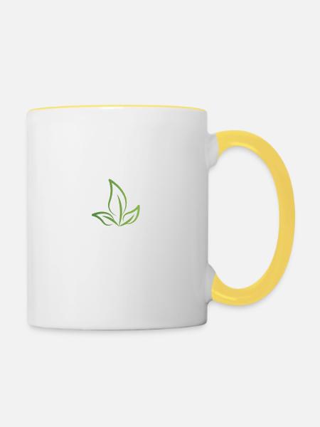 powered by plants - Tasse zweifarbig - Weiß/Gelb