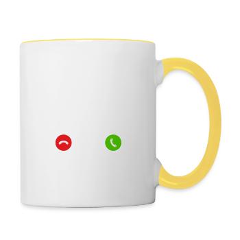 Ocean Is Calling And I Must Go - Nature Lover - Contrasting Mug - white/yellow - Right