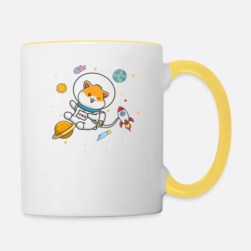 Hamster - Contrasting Mug - white/yellow