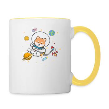 Shiba Inu - Contrasting Mug - white/yellow - Right