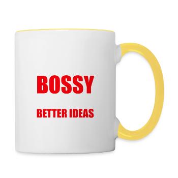 I'm Not Bossy, I Just Have Better Ideas 3 - Contrasting Mug - white/yellow - Right