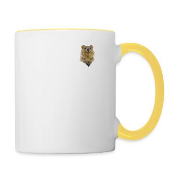 Quokka - Tasse zweifarbig - Weiß/Gelb - Rechts