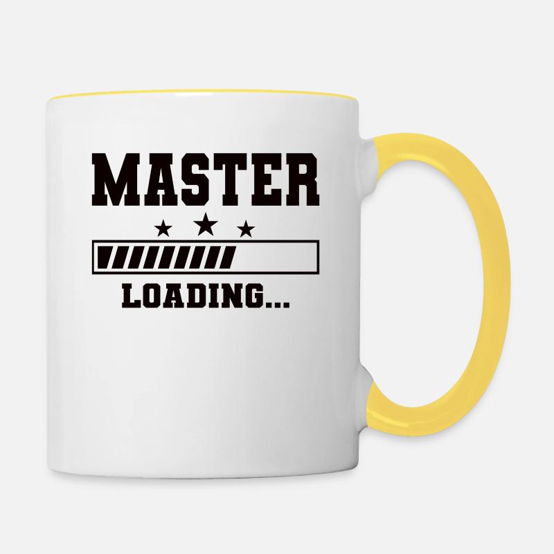 Master Uni Student Student Prezent na ukończenie studiów - Kubek dwukolorowy - biały/żółty