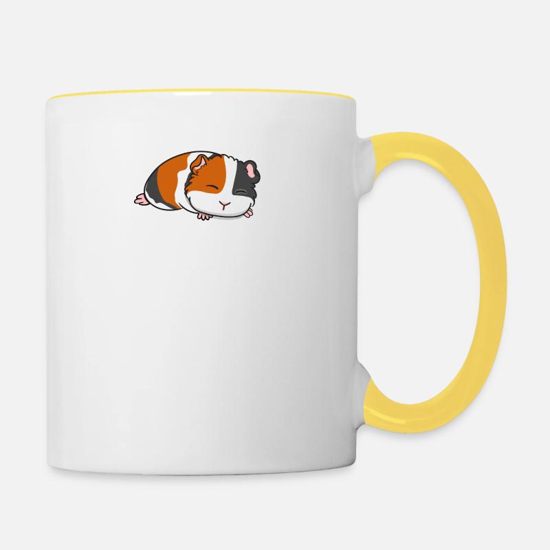 Guinea Pig - Contrasting Mug - white/yellow