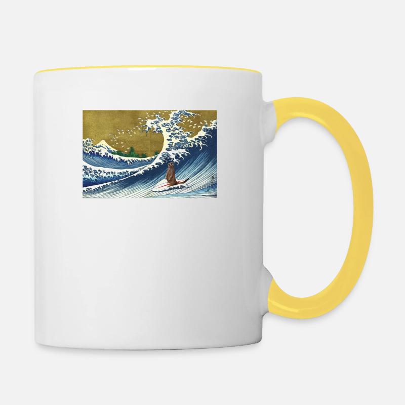 Suricate - Mug contrasté - blanc/jaune