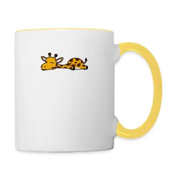 Girafe - Mug contrasté - blanc/jaune - Droite