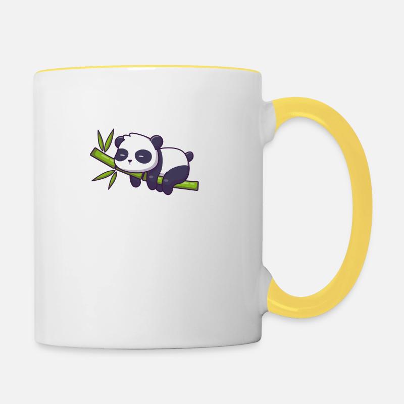 Panda - Mug contrasté - blanc/jaune