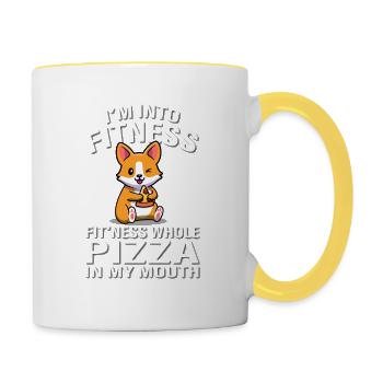 Corgi - Contrasting Mug - white/yellow - Right