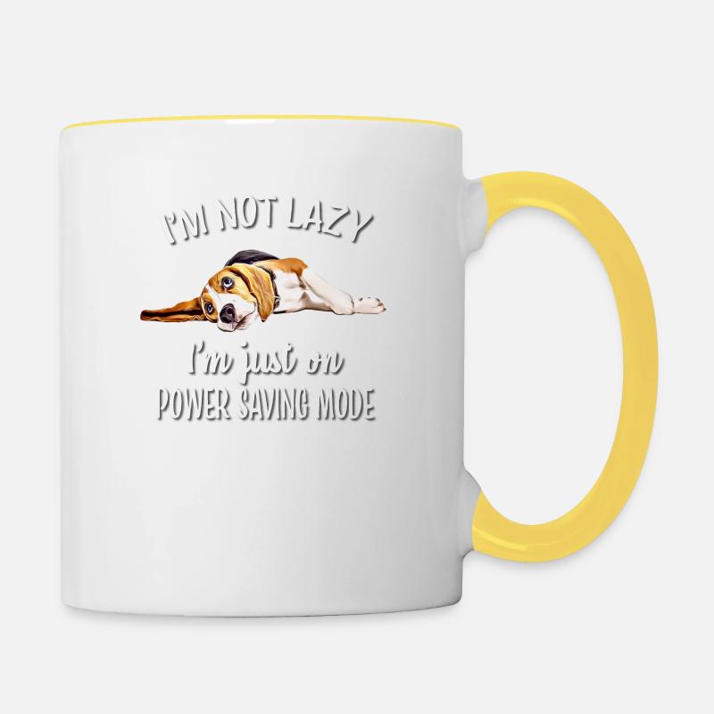 Beagle - Mug contrasté - blanc/jaune