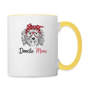 Goldendoodle Labradoodle - Contrasting Mug - white/yellow - Right
