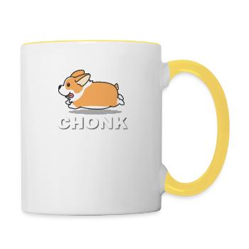 Corgi - Contrasting Mug - white/yellow - Right