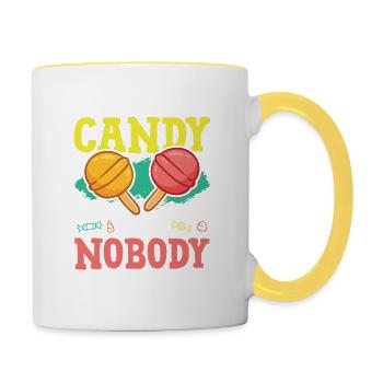 Candy disant Candy - Mug contrasté - blanc/jaune - Droite