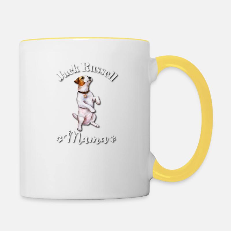 Jack Russell - Contrasting Mug - white/yellow