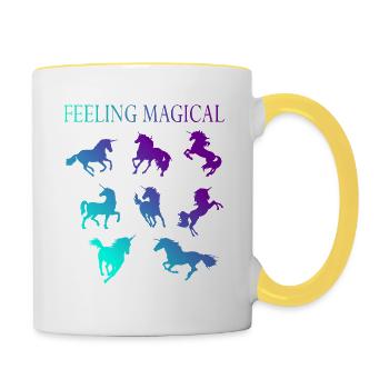 Feeling magical - Contrasting Mug - white/yellow - Right